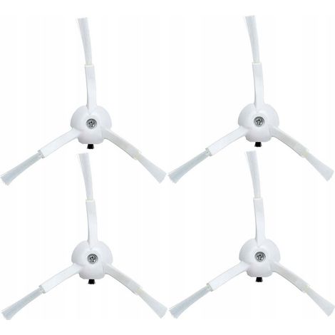 4x Brosse latérale pour Roborock S50, S55, S5, S6, S7, S8, E4, E5, Q5, Q7, Q8