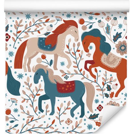 Papier peint Animaux de la forêt et nature Blanc et gris clair 50x1000 cm (1/5)