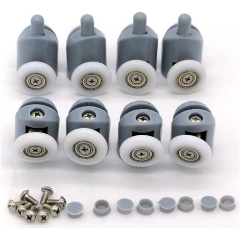 Lot de 8 roulettes pour porte de douche (20-27 mm) (1/4)