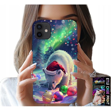 Hülle für iPhone 13 mini – Weihnachtsbär-Kugelhülle + Folie (1/5)