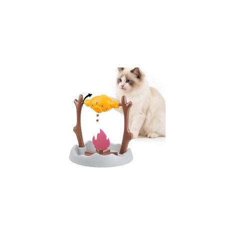 Giocattolo dispenser puzzle per snack per gatti, giocattolo interattivo per l'alimentazione lenta, tiene occupati gli animali domestici e previene l'eccesso di cibo, include piccoli giocattoli interat