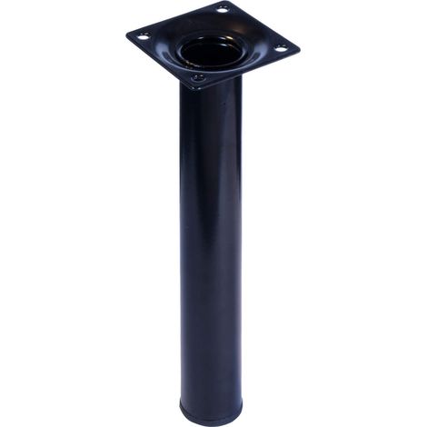 PIEDE TONDO NERO H.150 DIAMETRO 30 MM.