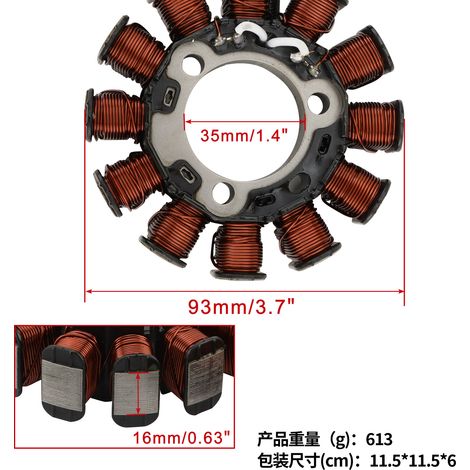 Die Statorspule ist geeignet für Yamaha Fz 2.0 Fz 3.0 Fz-s 2.0 Fi 2GS-H1410-00. (1/4)
