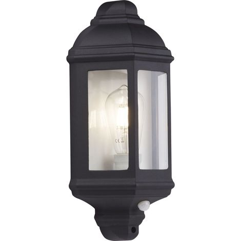 Searchlight Outdoor - Lanterne murale extérieure à 1 ampoule noire, blanche IP44, E27 (1/4)