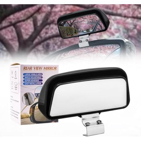 1PC Retroviseur Angle Mort Voiture,Universels Réglable Miroir Auxiliaire Grand Angle Verre HD Miroir D'angle Mort pour Voiture Camion SUV[Convient épaisseur de Cadre Inférieure 8mm UNIQUEMENT] (1/5)