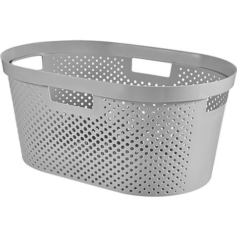 Curver Infinity Dots cesta para ropa gris 40 litros