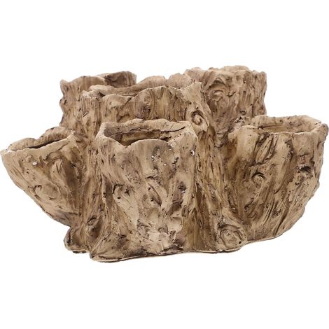Pot de Fleurs Résine Imitation Racine Arbre à Plusieurs Entrées avec Drainage Pot pour Plantes et Cactus Forme de Souche pour Bonsaï Décoration Intérieure Polyvalente (1/5)