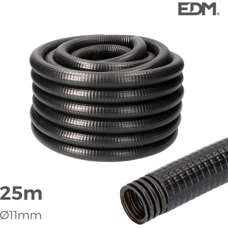 EDM – Gaine électrique préfilée M-16 25m – Protection extérieure câbles – Résistante aux intempéries et UV – Conforme CE