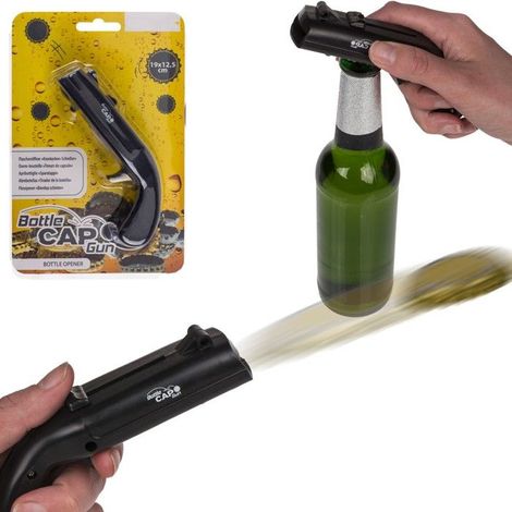 Bottle Opener - OUT OF THE BLUE - Opens Bottle - Black - 12 cm - Contemporary Design (1/3)
