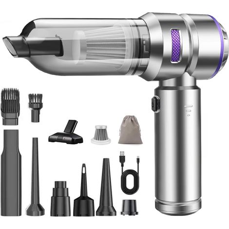 20000PA Aspirateur à Main,4-in-1 Mini Aspirateur sans Fil avec Moteur sans balais Batterie 6000mAh Type C Dépoussiéreur d'air (1/5)
