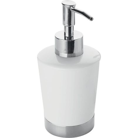 Dispensador De Jabón Líquido De Apoyo En Cerámica Blanca  Lilly