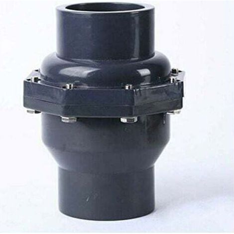 Clapet anti-retour à bascule en PVC avec double raccord pour tuyau de pression métrique (DN25 Φ32 mm) (1/4)