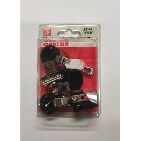 ORECA - CERNIERA DA INCASSO CON MOLLA PER ANTE DI VETRO 26MM 2PZ