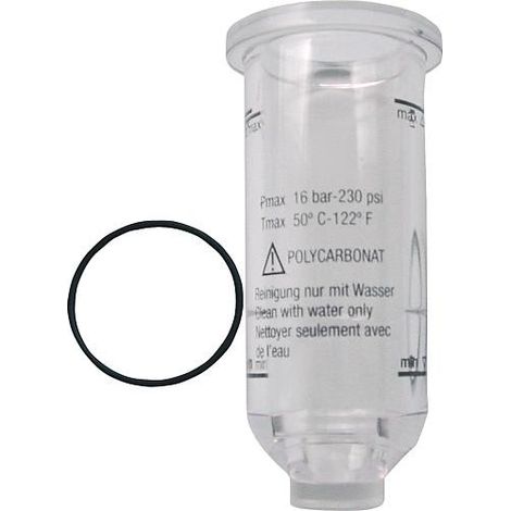 Reservoir plastique pour huileur cylindre G1/4 + G3/8 BG