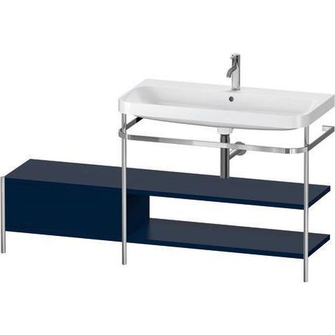 Ensemble lavabo HAPPY D.2 PLUS 1600x490mm sans trou de robinetterie, blanc brillant