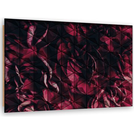 Quadro deco panel, Astrazione geometrica rossa - 60x40 (1/5)