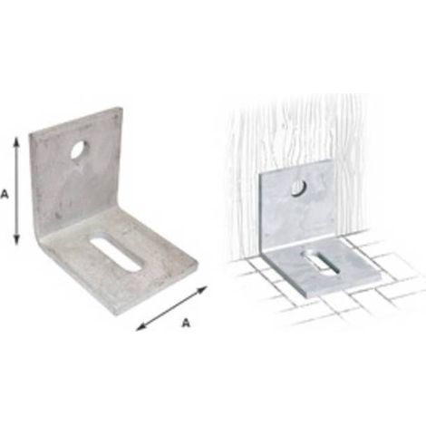 10 x PIASTRA 755 ANGOLARE REGOLAZ ZIN FUOCO 60X75X75 MM
