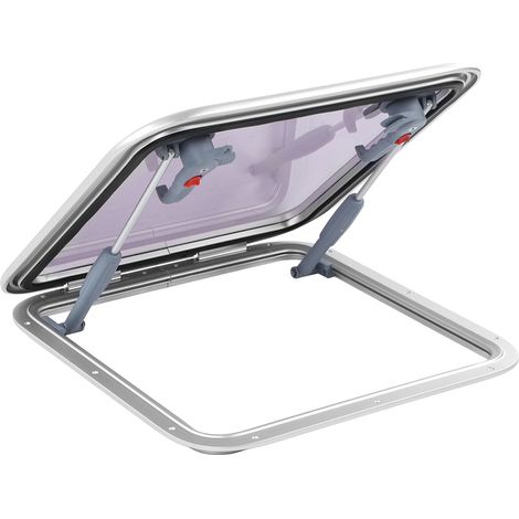 Hublot de bateau 450x450mm, fenêtre à ouverture poussante 90°, verre acrylique anti-UV, étanche, vitrage de toit pour cabine marine (1/5)