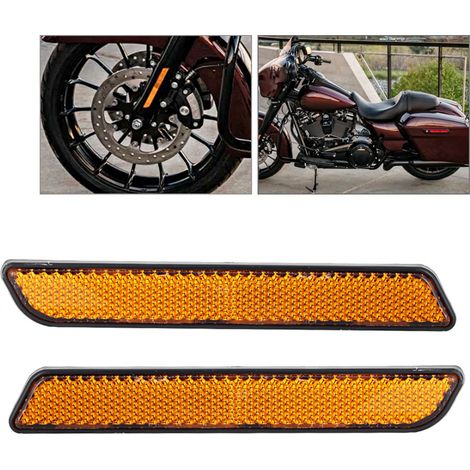 2 Stück Motorrad-Bremslichtreflektoren aus Kunststoff, gelb (1/5)