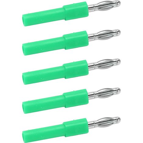 5 Stück 4-mm-Bananenstecker-Adapter, starke Verbindung, gute Leitfähigkeit, 4 mm auf 2 mm Konvertierung, grün (1/5)