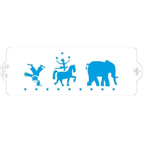 Decora stencil Circo plastica trasparente 10x30 cm