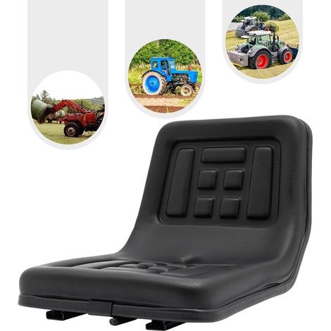 Siège de Tracteur Universel Siège de Remplacement Rails Coulissants avec rails coulissants pour tracteurs, tondeuse autoportée (1/5)
