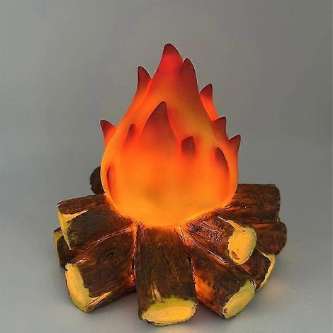 Lampe LED imitation charbon, cheminée artificielle LED réaliste avec flamme incandescente en bois, éclairage de cheminée sans flamme pour la décoration intérieureb