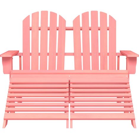 Maison Exclusive - Adirondack-Gartenbank 2-Sitzer mit Fußteil Tan (1/5)