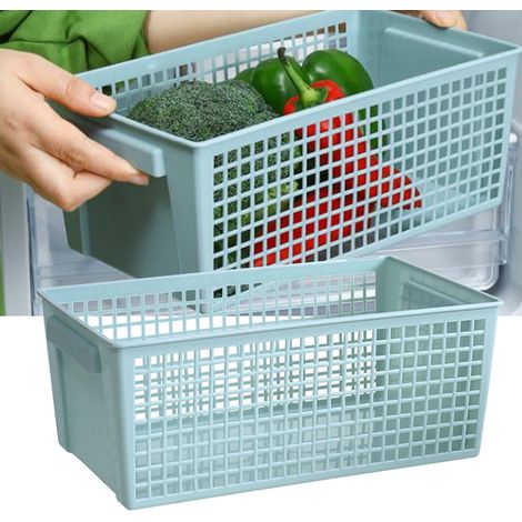 Rechteckiger Aufbewahrungskorb, großes Fassungsvermögen, Kunststoff, für Schlafzimmer, Büro, Snacks, Obst, Küche, Kleiderschrank, kleine Größe (1/5)