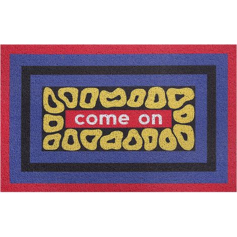 Paillasson antidérapant 40x60 cm anti-saleté, tapis d'entrée boucle soie pour intérieur extérieur (1/5)