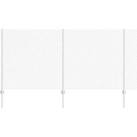 Maison Exclusive - Kettenzaun mit Pfosten 10 x 1,2 m (B x H) Feue