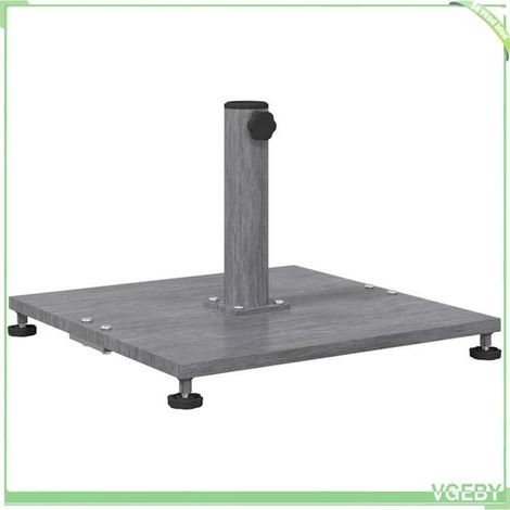 Base de parasol - FAFEICY - 42009945 - Aspect bois gris foncé - Acier - 45 x 45 x 31 cm (1/5)