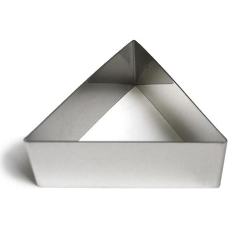 IMF molde emplatador inox. triangular 12x4 cm 2190 , Molde emplatador inoxidable triangular 12 x 4 cm. -Marca IMF. -Material: Acero inoxidable. -Ideal para que tus platos queden co