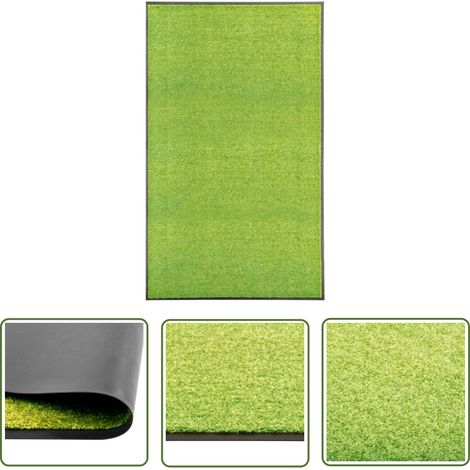 Tapis d'entrée Paillasson lavable Tapis de porte Vert 90x150 cm 63972 (1/5)