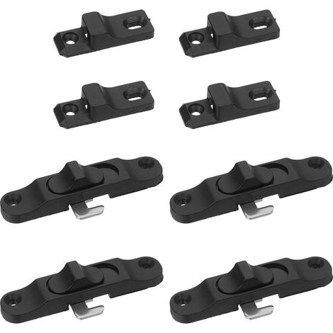 Lot de 4 Verrous de Fenêtre Coulissante en Alliage D’Aluminium Limiteurs D’Ouverture Réglables pour Fenêtres et Portes Coulissantes Butées de Sécurité Robustes pour Maison