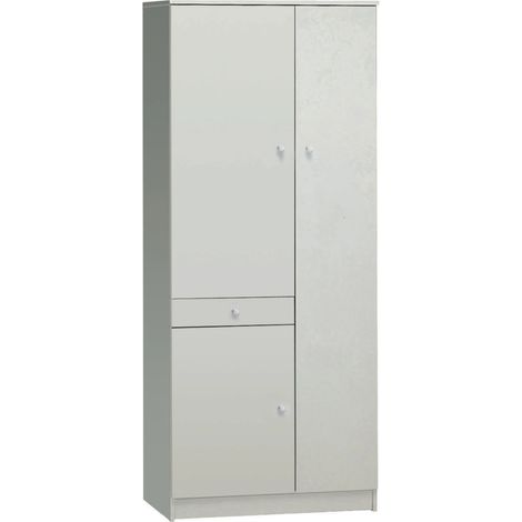 armadio portabiancheria 3 ante 1 cassetto, 77x34x183 cm (1/4)