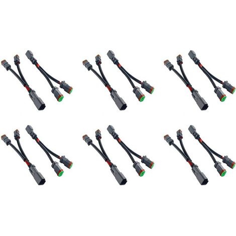 6X Type Y Adaptateur de Prise Deutsch DT DTP 2 Broches pour LED Pod Faisceau de Câblage de Connecteurs de Mise à Niveau de la Lumière de Travail (1/2)
