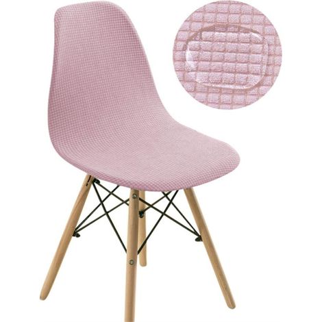 Housse de Chaise Scandinave Lot de 1 2 4 6, Housses de Chaise Coquille Extensible Couverture de Chaise Élastique Couvre Chaise Salle à Manger (4 Pièces,Rose) (1/4)