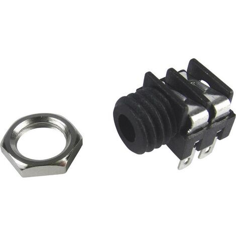 Jack 3.5 mm embase femelle horizontale Cliff FCR1291 Nombre de pôles: 2 mono noir 1 pc(s) D23618 (1/3)