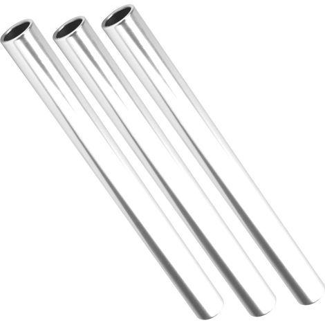 Set mit 3 Staffelstäben aus Aluminiumlegierung für Leichtathletik, Laufen und Sportzubehör (silber) (1/5)