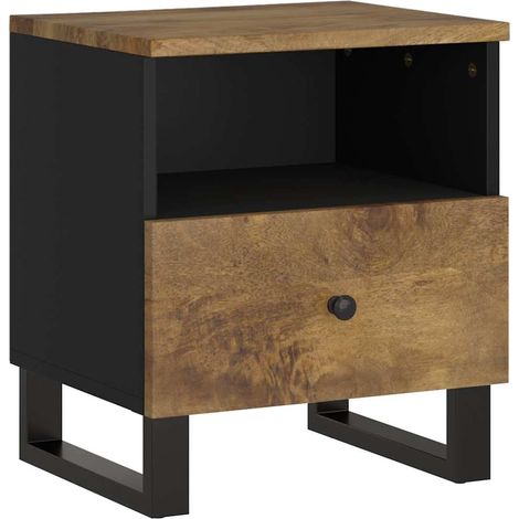 Maison Exclusive - Nachttisch Massivholz Mango & Holzwerkstoff (1/5)