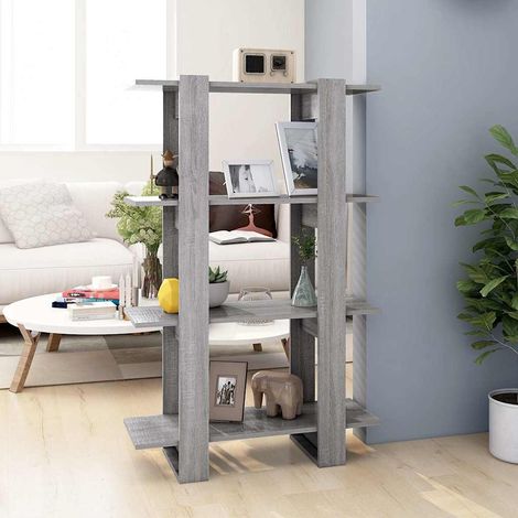 vidaXL Bibliothèque/Séparateur de pièce Sonoma gris 80x30x123,5 cm (1/5)