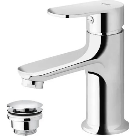 Mitigeur de lavabo avec bonde (bouchon) chromé