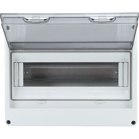 Wasserdichter 12-Modul-Elektroverteilerkasten zur Aufputzmontage für den Außenbereich, Schutzart IP65 (1/5)