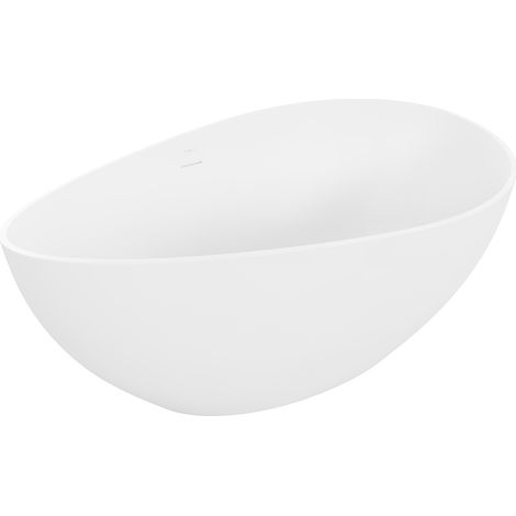 Mexen Parma Badewanne freistehend aus Mineralguss 160 x 95 cm, weiß matt - 57231609500 (1/5)