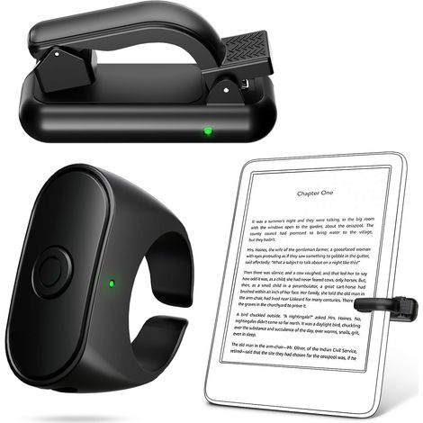Télécommande de changement de page améliorée pour liseuses Kindle Paperwhite Oasis Scribe Kobo, compatible avec les étuis de protection pour la lecture sur tablette iPad.