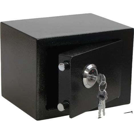 Caja fuerte de pared, acero Q235 duradero, gran capacidad de almacenamiento, color negro. (1/2)