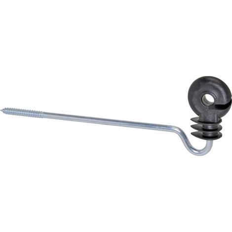 10 - Isolateur écarteur - Isolateur annulaire - Protection clôture électrique - Résistant UV et intempéries - Pour fils et rubans - Noir - 220 mm