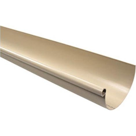 First Plast – Profilé gouttière PVC 25 demi-ronde 4 m – Résistant aux intempéries – Montage facile par collage ou joints – Pour raccords de gouttière