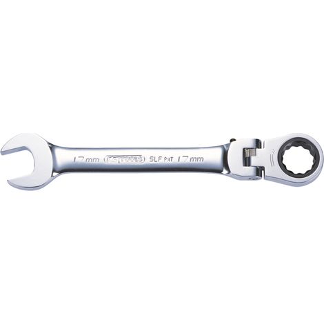 KS Tools - Clé mixte à cliquet à tête inclinable à verrouillage GEARplus®, 10 mm - 503.4810